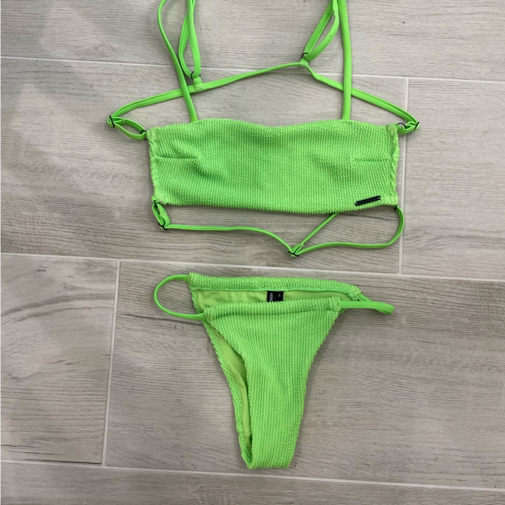 Kendall + Kylie Neon Green Bikini Set